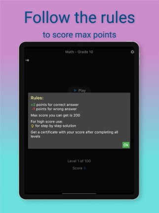 10th Grade Math Challenge screenshot