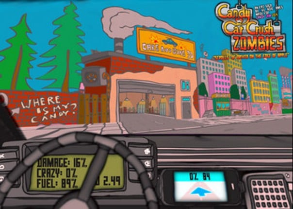 Candy Car Crush 3D : Zombies screenshot