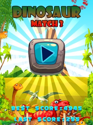 Dinosaur Match 3 Puzzle - Dino Drag Drop Line Game screenshot