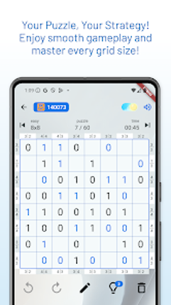 Binaris 1001 - binary puzzles screenshot