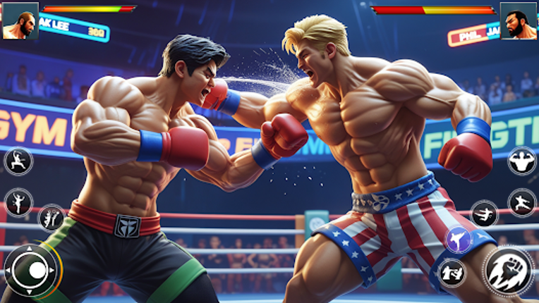 Bodybuilder Karate Fighting Image