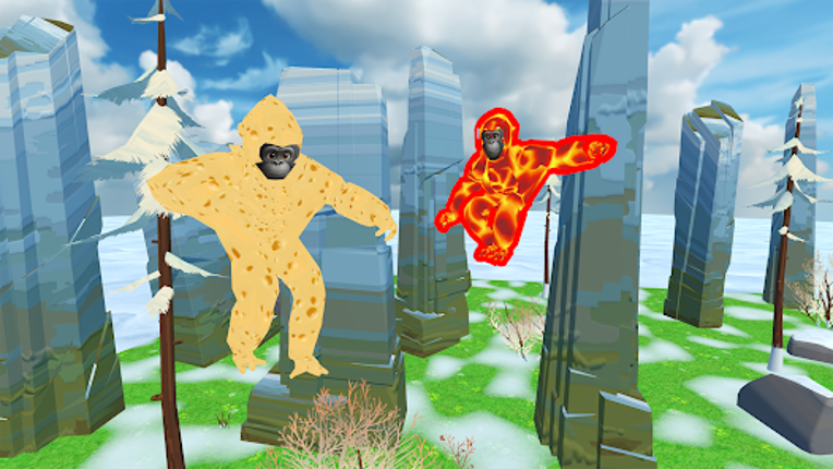 Monkey tag. Gorilla memes game Image
