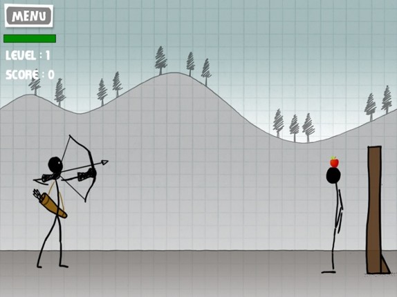 Stickman Apple Shooting Showdown - Free Bow and Arrow Fun Doodle Skill Game Image