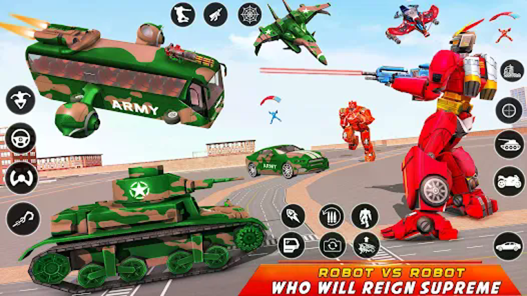 Army Bus Robot Car Game 3d Image