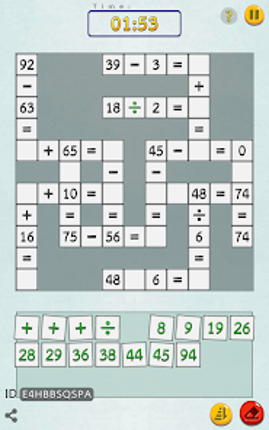 Math the Cross Math Puzzle Image