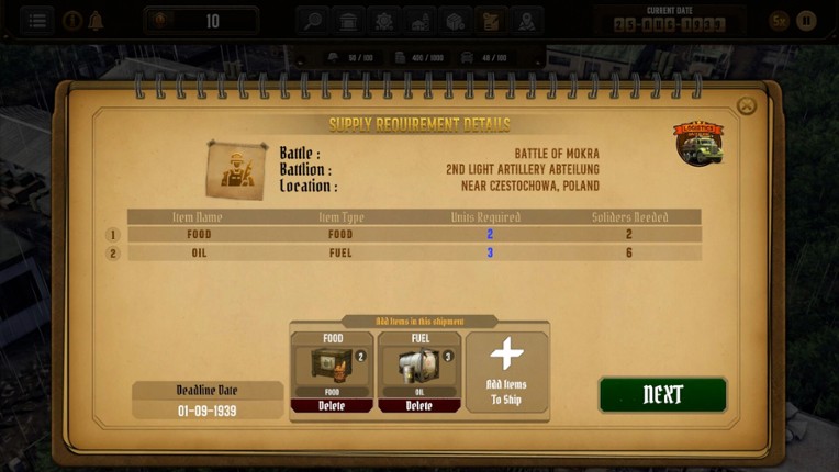 Logistics Battalion screenshot