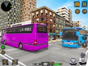 Real Modern City Bus Driving Image