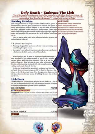 Eldritch Dedications: Lich [PF2E] screenshot