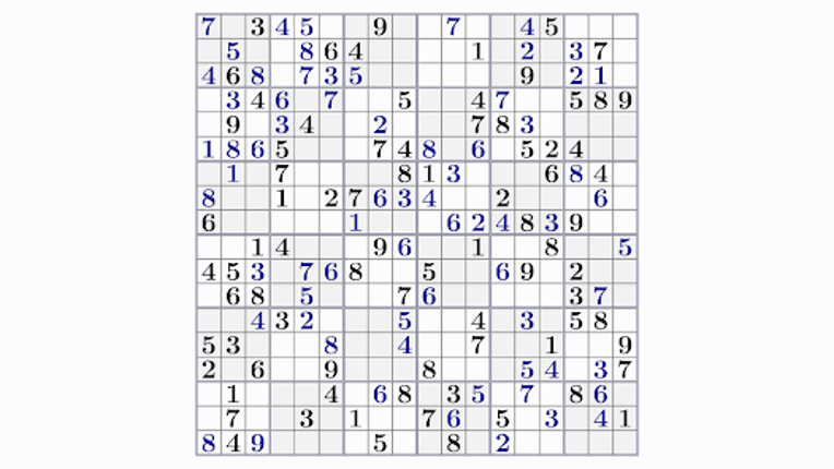 Vistalgy® Sudoku screenshot