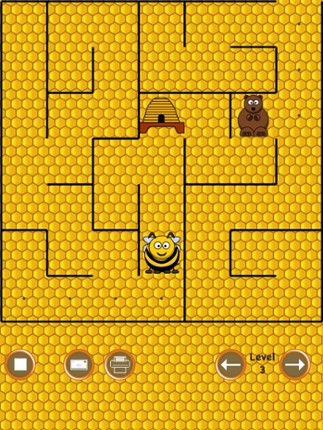 Beehive Maze Race (bee against the bear) screenshot