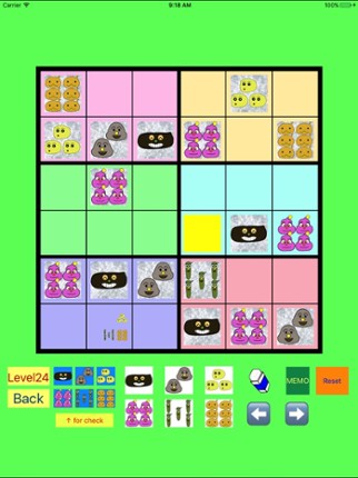 Easy SUDOKU with Faces!? 4x4,6x6,7x7 screenshot