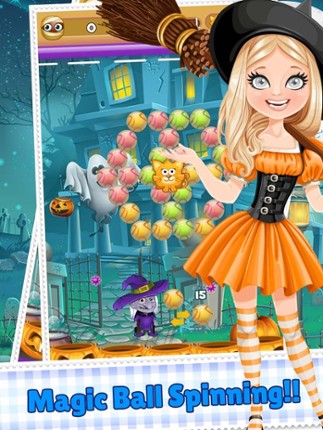 Bubble Spinner Funny Cat Pop Shooter - Addictive Puzzle Witch Action Games screenshot