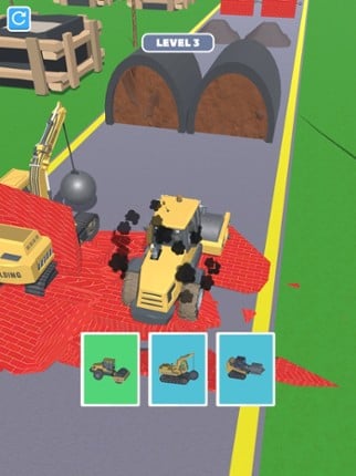 Bulldozer Race 3D Image