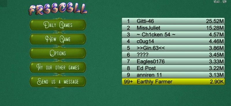 FreeCell HD screenshot