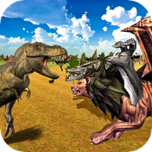 Lion Chimera Dragon vs Wild Dinosaur Image