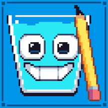 Happy Pixel Glass Image