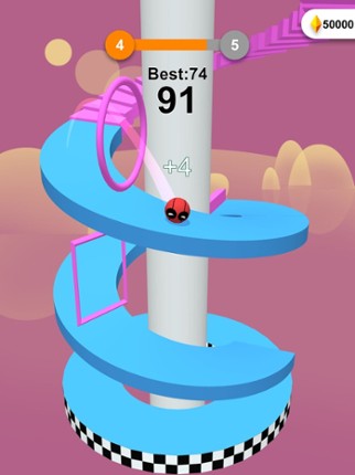 Jump Ball-Bounce On Tower Tile screenshot