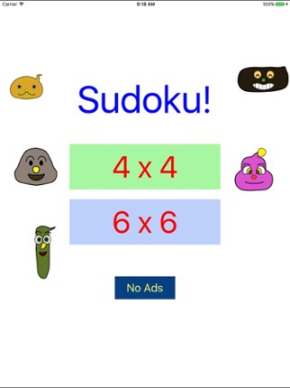 Easy SUDOKU with Faces!? 4x4,6x6,7x7 screenshot