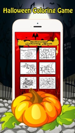 Halloween Coloring Book Pages Kids Trick or Treat Image