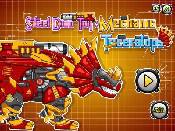 Steel Dino Toy : Triceratops Image