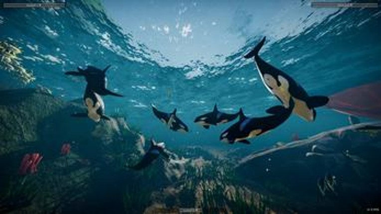 Boids FishTank: Predator–Prey Flocking Simulation (Orca vs Tuna) screenshot