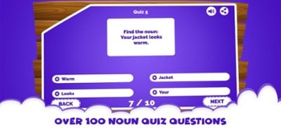 English Grammar Noun Quiz Game Image