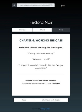 Fedora Noir Online Card Deck Image