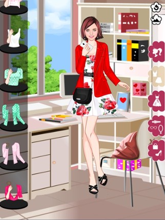 Floral summer dress up game screenshot