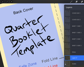 Quarter Zine Booklet Template Image