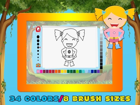 Superhero Coloring Book Pages - Learn to Painting Image