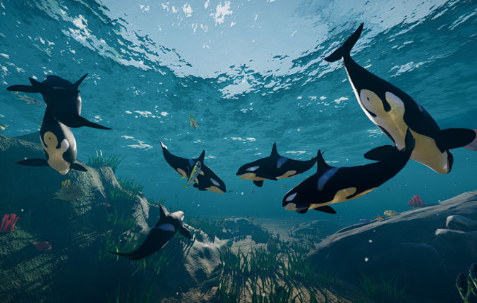 Boids FishTank: Predator–Prey Flocking Simulation (Orca vs Tuna) Image