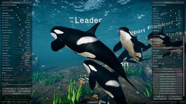 Boids FishTank: Predator–Prey Flocking Simulation (Orca vs Tuna) Image