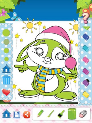 Coloring Book Rabbit Drawing Pages - free learning painting cool games for the kids girls Image