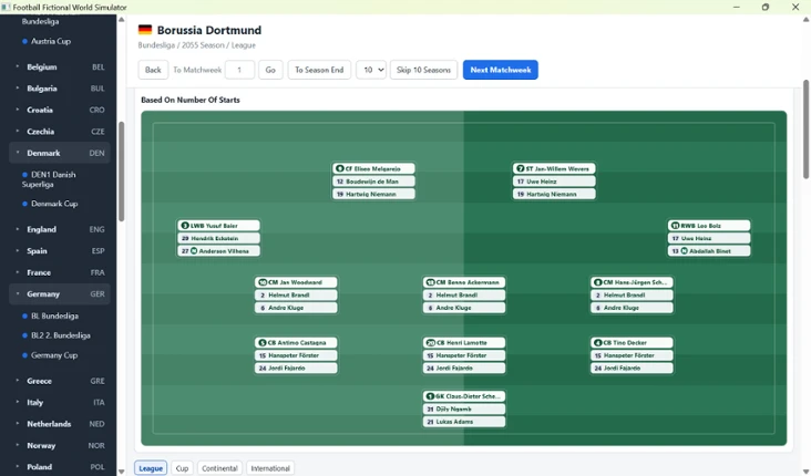 Football Fictional World Simulator Image