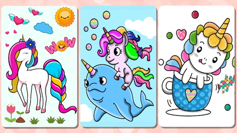 Unicorn Coloring Girl Games screenshot