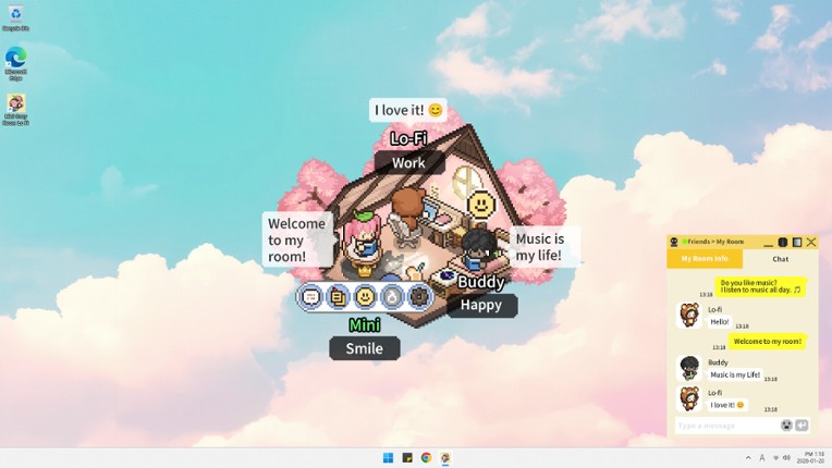 Mini Cozy Room: Lo-Fi screenshot