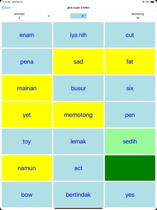 PickAPair Indonesian - English screenshot