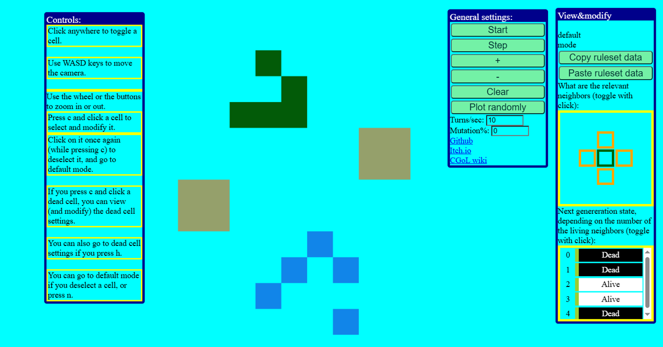 Games like The Silent Plane: Cellural automaton simulator