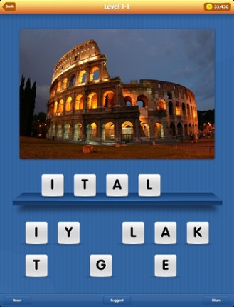 CountryMania - guess country by photography. A fascinating photo quiz. Attractions from all around the world in the one application screenshot