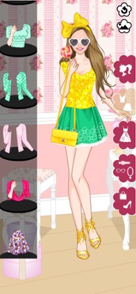 Floral summer dress up game screenshot