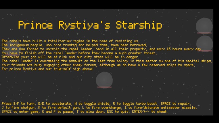 Prince Rystiya's Starship screenshot