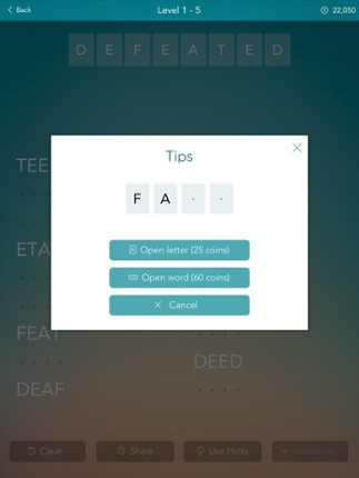 Word Mix - addictive word game. Gather anagrams from long words Image
