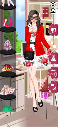 Floral summer dress up game screenshot