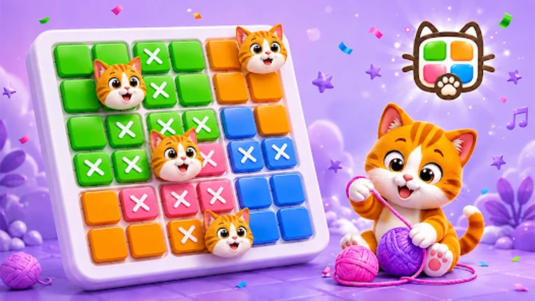 Meow Logic Puzzle: Cat Sudoku Image