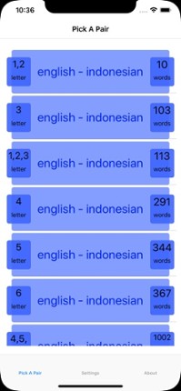 PickAPair Indonesian - English screenshot