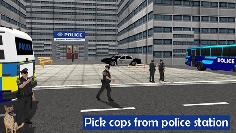 Police City Bus Staff Duty Simulator 2016 3D - London Anicent City Police Department Pick & Drop screenshot