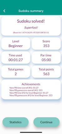 Sudoku - Time Challenge screenshot