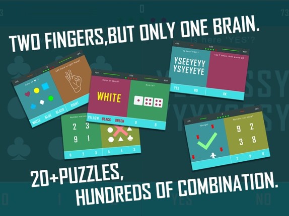 Two Fingers, but only one brain (2 F 1 B) - Split Brain Teaser, Cranial Quiz Puzzle Challenge Game screenshot