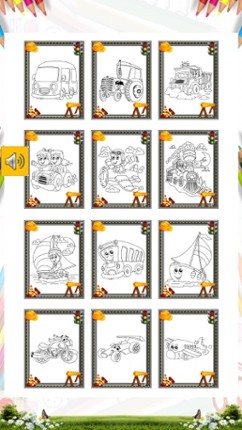 Araçlar Boyama Kitabı - Minik Bilge Araçları Boyayarak Öğreniyor screenshot