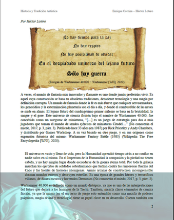 Artistic Analysis - Astartes Web Series screenshot